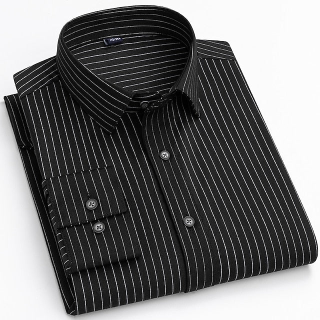 Henry | Men's Non-Iron Striped Long Sleeve Shirt