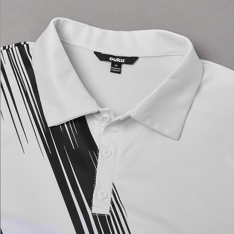 Lincoln | Diagonal Stripe Polo Shirt
