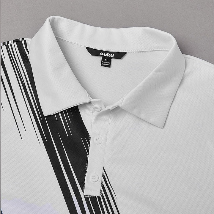 Lincoln | Diagonal Stripe Polo Shirt