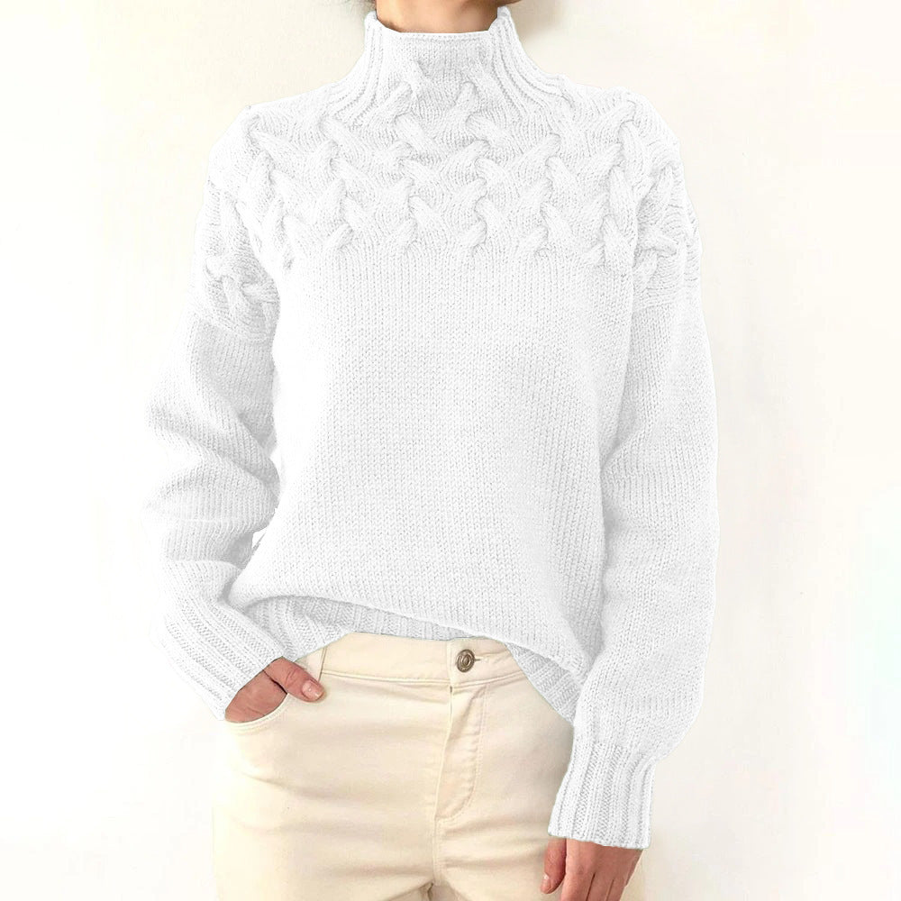 Rosaleen | Cable-Detail Turtleneck Sweater