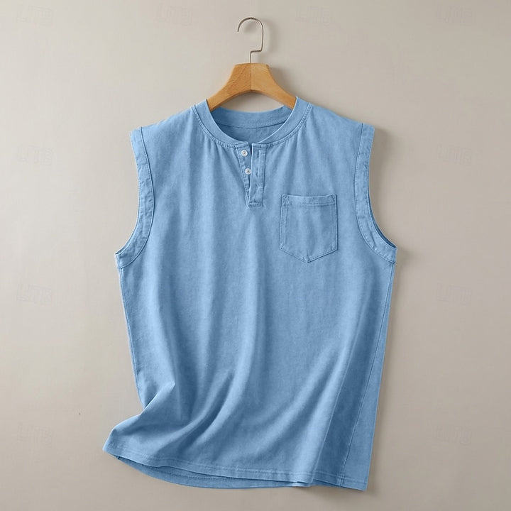 Carson | Classic Button Pocket Tank Top