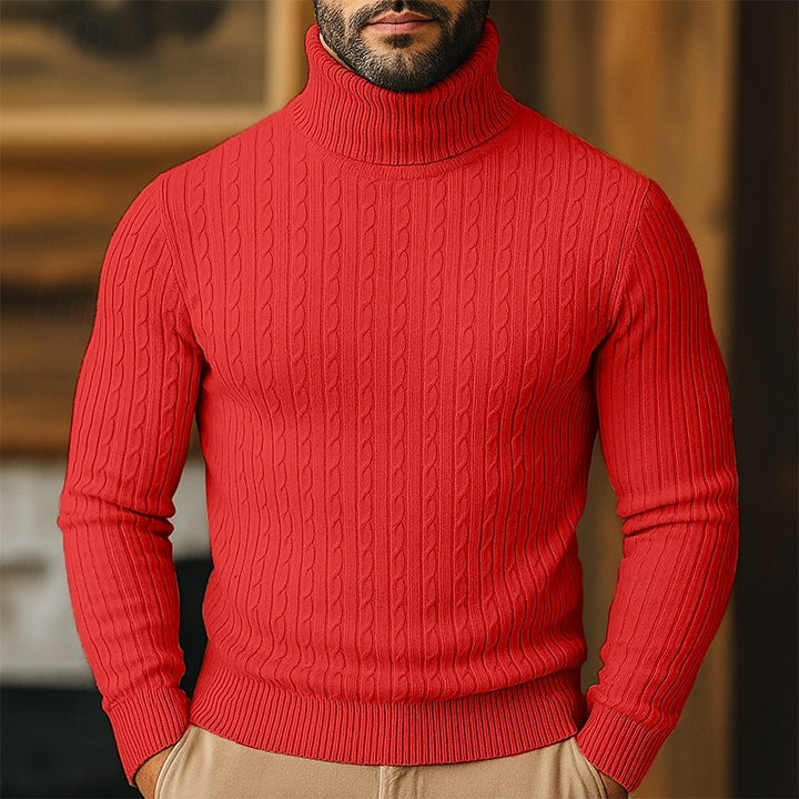 Curtis | Cable Knit Turtleneck Sweater