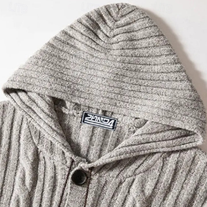 Sawyer | Cable-Knit Hooded Cardigan
