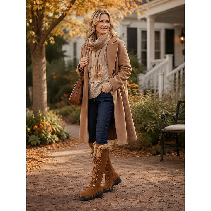 Katrina | Cozy-Cuff Lace-Up Winter Boots
