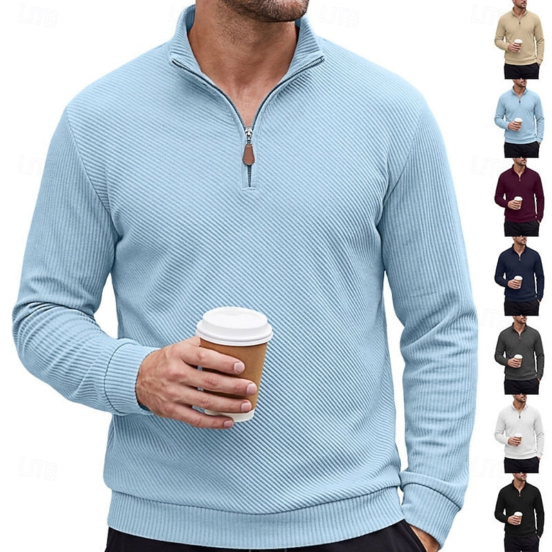Easton | Textured Quarter-Zip Pullover