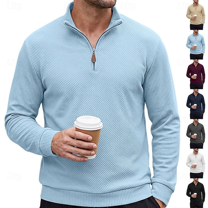 Easton | Textured Quarter-Zip Pullover