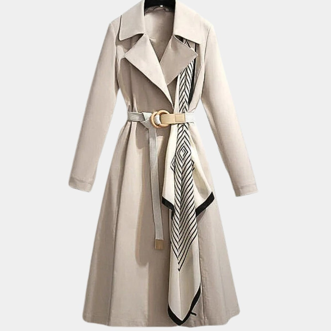 Clarice | Belted Classic Midi Trench Coat