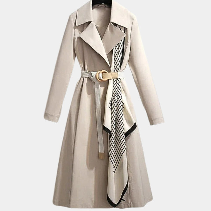 Clarice | Belted Classic Midi Trench Coat