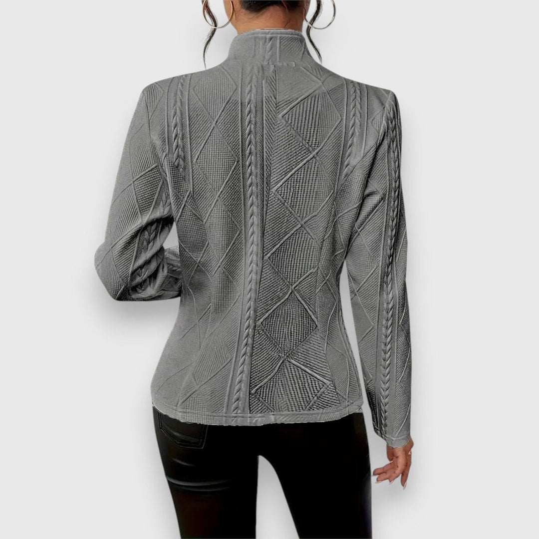 Bernadine | Textured Cable-Knit Button Jacket