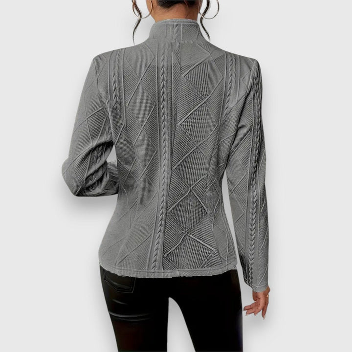 Bernadine | Textured Cable-Knit Button Jacket