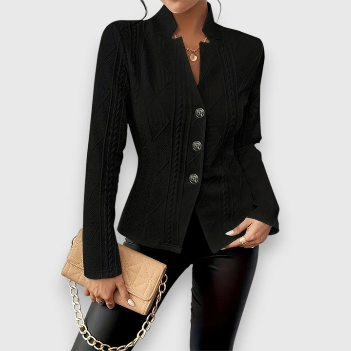 Bernadine | Textured Cable-Knit Button Jacket