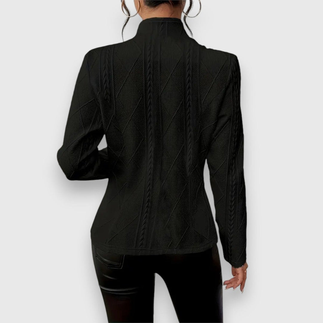 Bernadine | Textured Cable-Knit Button Jacket