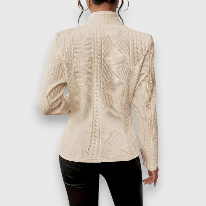 Bernadine | Textured Cable-Knit Button Jacket