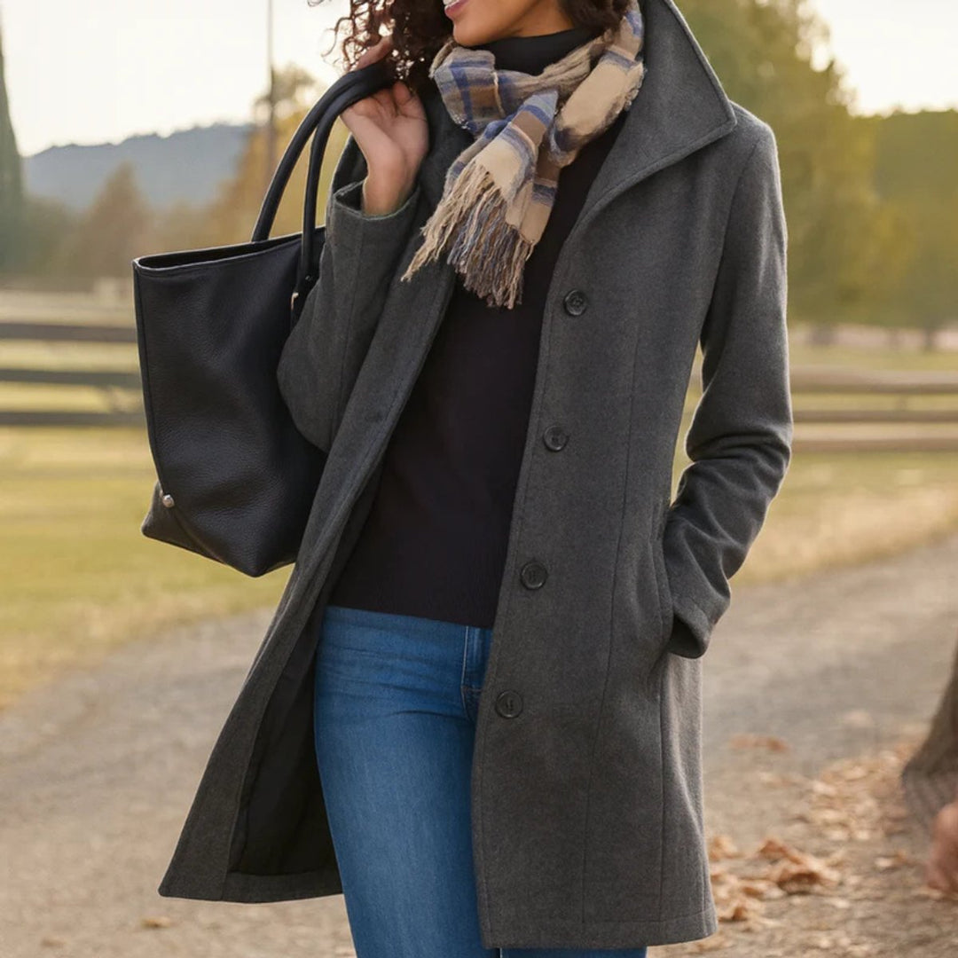 Evelyn | Classic Mid-Length Single-Breasted Coat
