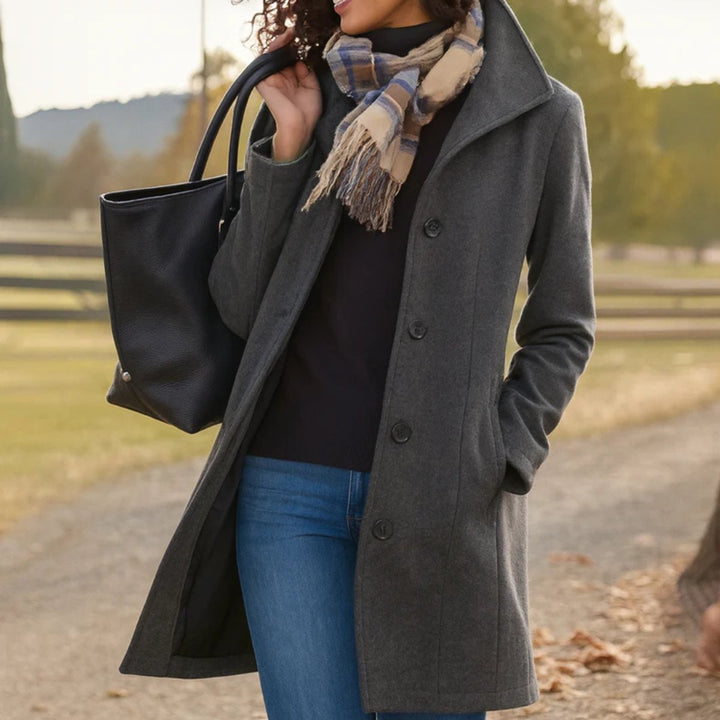 Evelyn | Classic Mid-Length Single-Breasted Coat