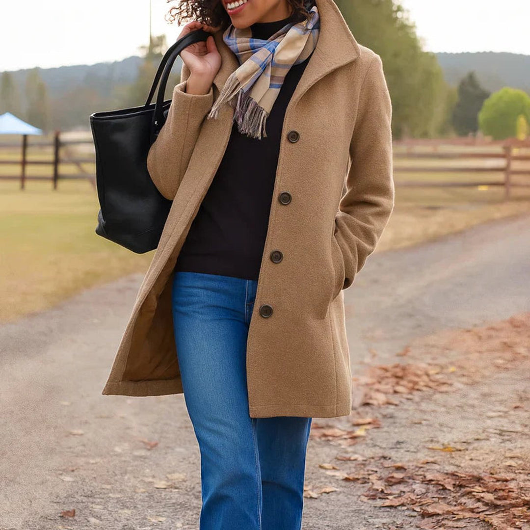 Evelyn | Classic Mid-Length Single-Breasted Coat