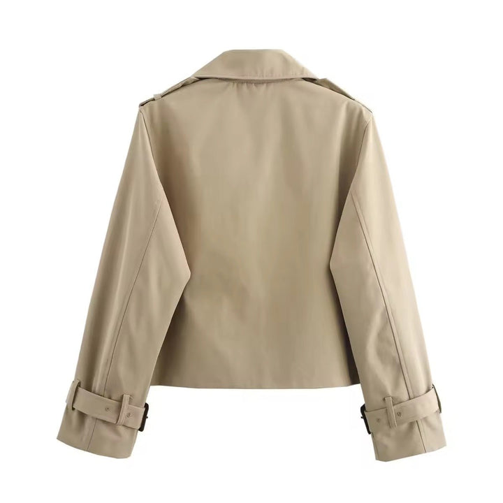 Eugenia | Cropped Double-Breasted Trench Coat