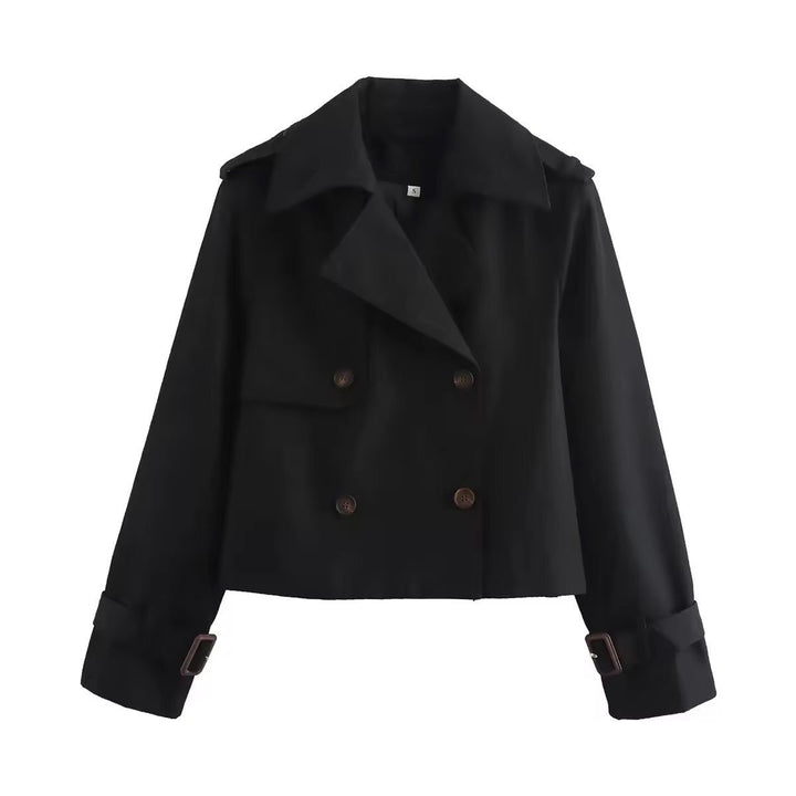 Paulina | Cropped Double-Breasted Trench Coat