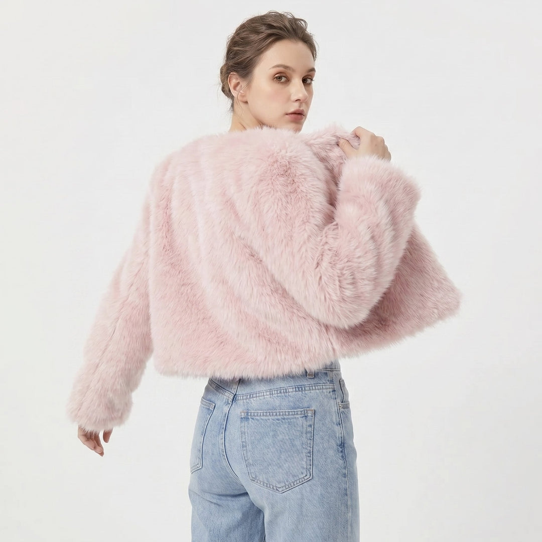 Elaine | Cropped Plush Jacket