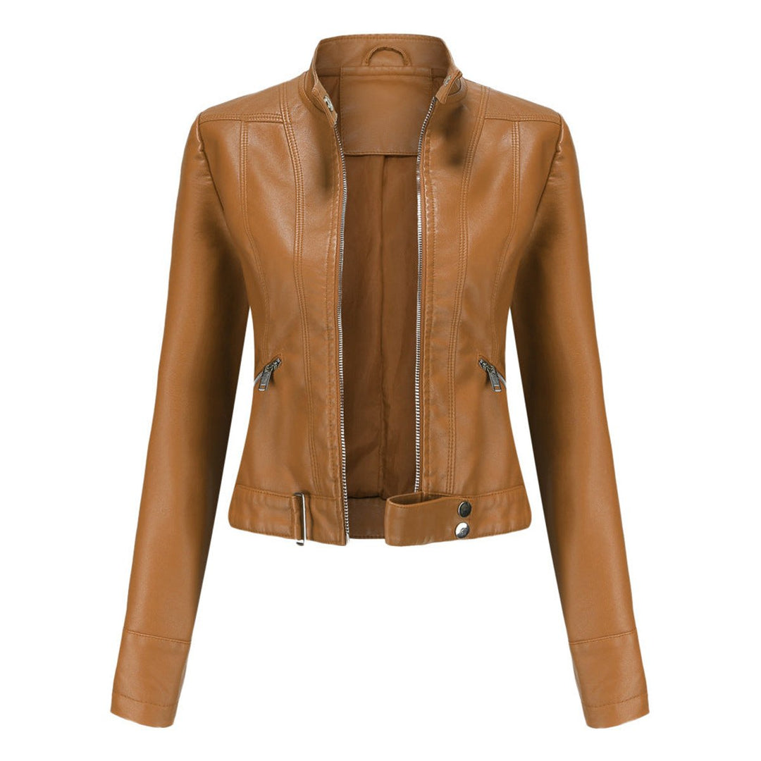 Cecily | Cropped Moto Biker Jacket