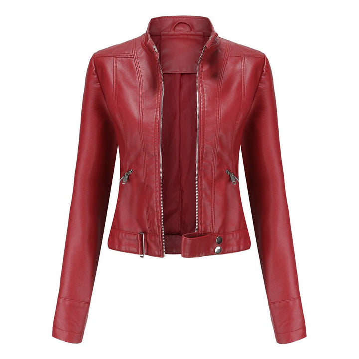 Linnea | Cropped Stand-Collar Moto Jacket