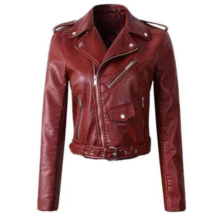 Juliet | Cropped Belted Biker Jacket