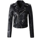 Rachel | Cropped Belted Moto Jacket