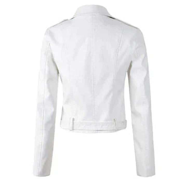 Juliet | Cropped Belted Biker Jacket