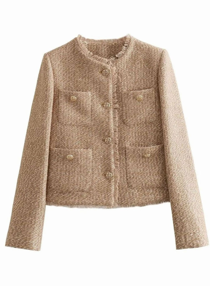 Colette | Cropped Button-Front Jacket