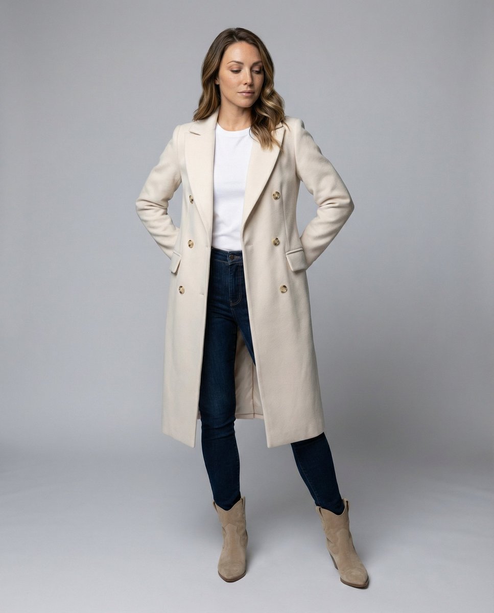 Meredith | Tailored Double-Breasted Midi Coat