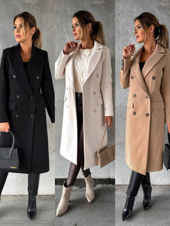 Celestine | Tailored Double-Breasted Midi Coat