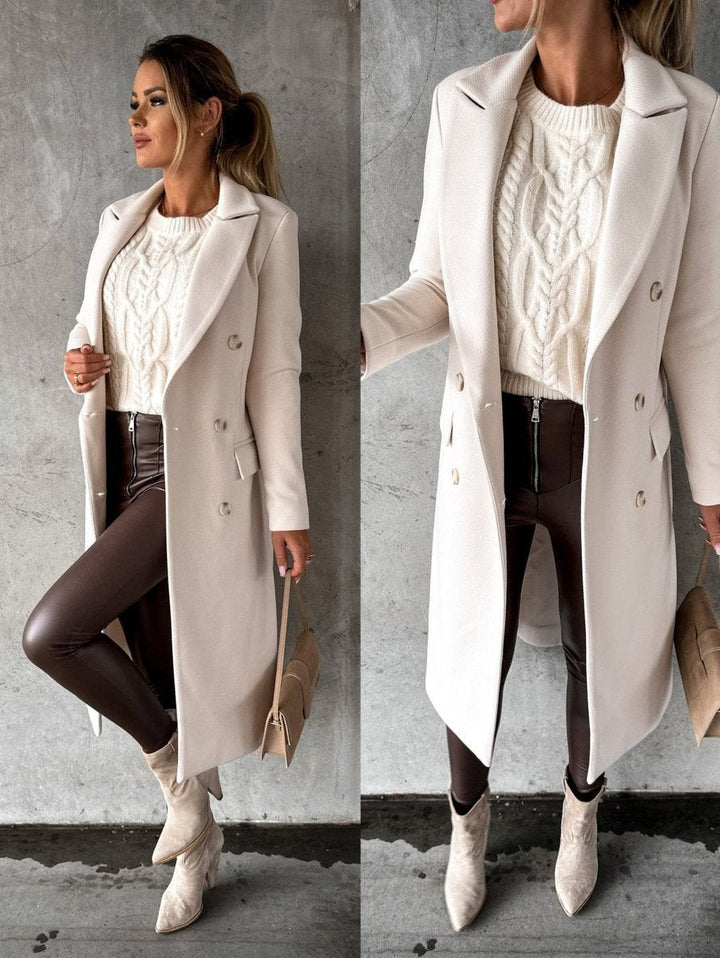 Meredith | Tailored Double-Breasted Midi Coat