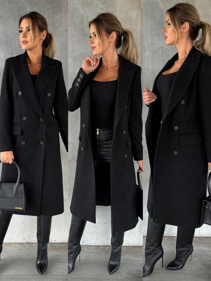 Meredith | Tailored Double-Breasted Midi Coat