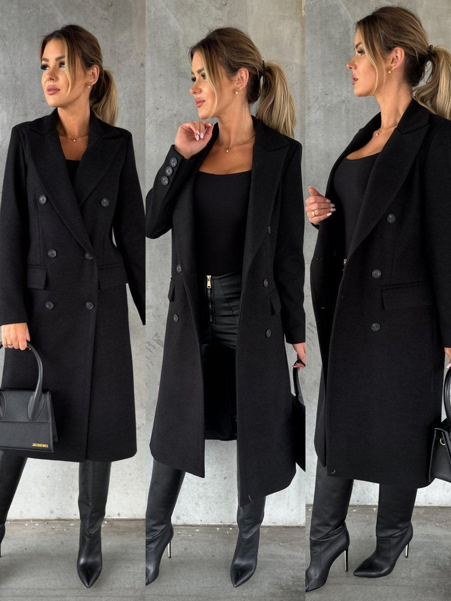 Celestine | Tailored Double-Breasted Midi Coat