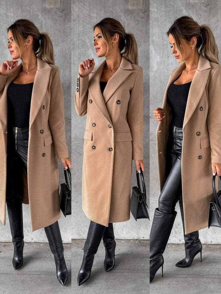 Meredith | Tailored Double-Breasted Midi Coat