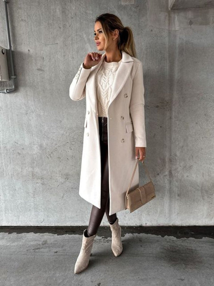 Meredith | Tailored Double-Breasted Midi Coat