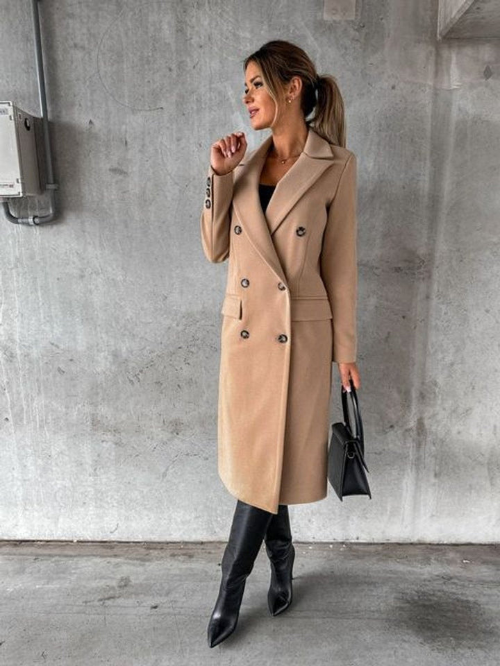 Meredith | Tailored Double-Breasted Midi Coat