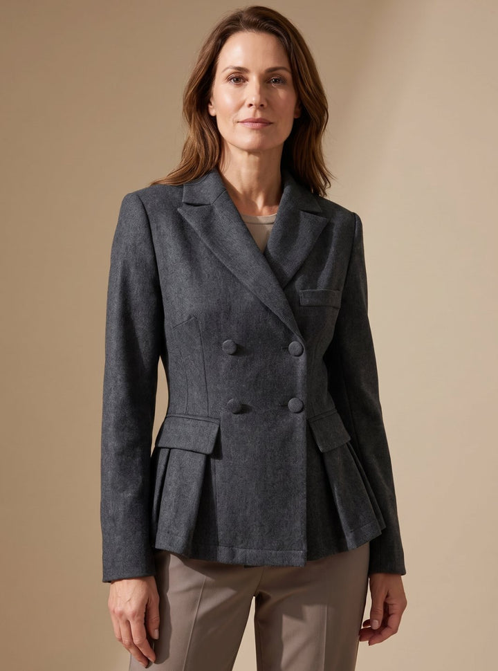 Imogen | Tailored Double-Breasted Peplum Blazer