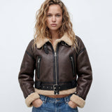 Roberta | Belted Aviator Jacket
