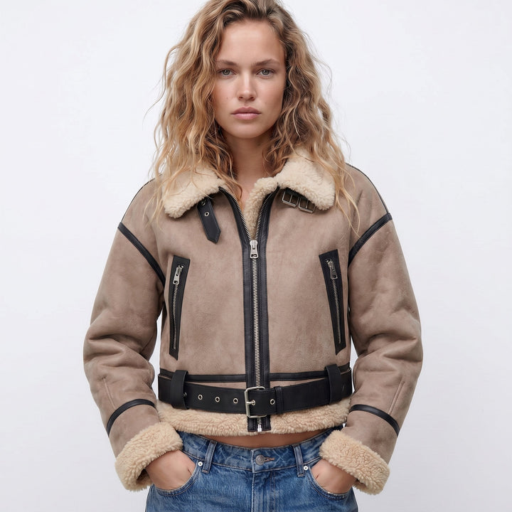 Roberta | Belted Aviator Jacket
