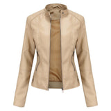 Helen | Refined Stand-Collar Moto Jacket