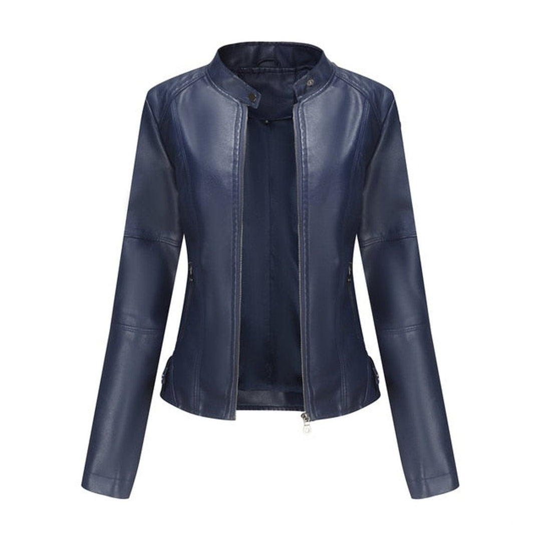 Helen | Refined Stand-Collar Moto Jacket