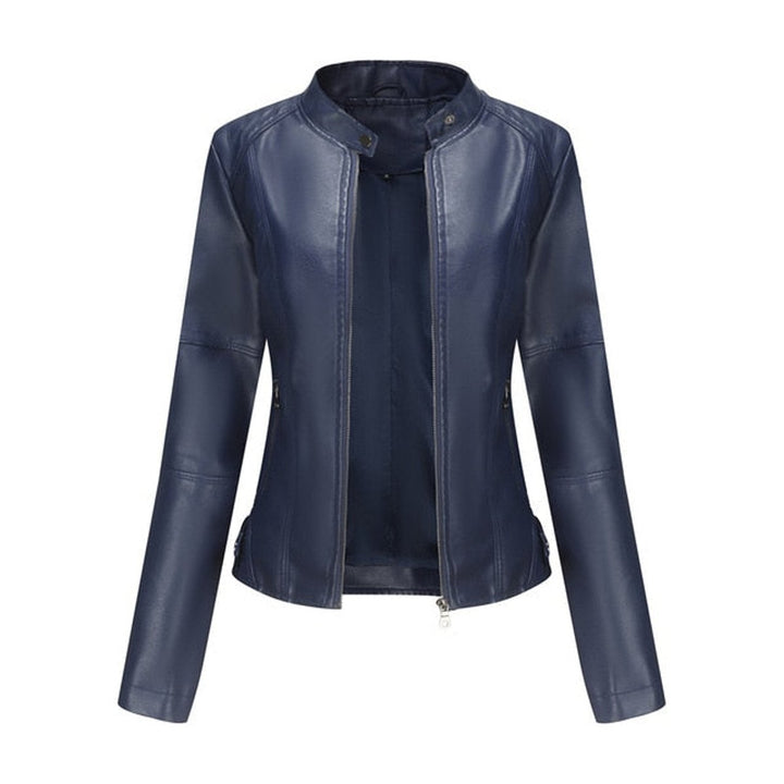 Helen | Refined Stand-Collar Moto Jacket