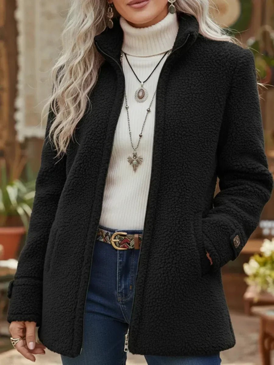 Wanda | Cozy Stand-Collar Zip Coat