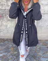 Elena | Hooded Drawstring Midi Parka
