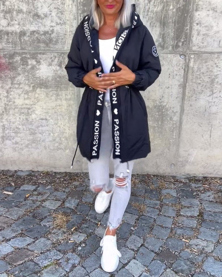 Dorothea | Hooded Drawstring Midi Parka