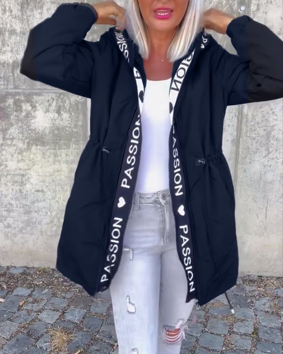 Elena | Hooded Drawstring Midi Parka