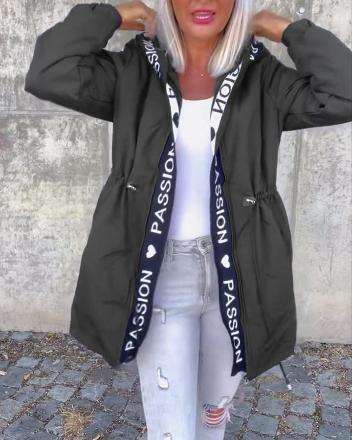 Dorothea | Hooded Drawstring Midi Parka