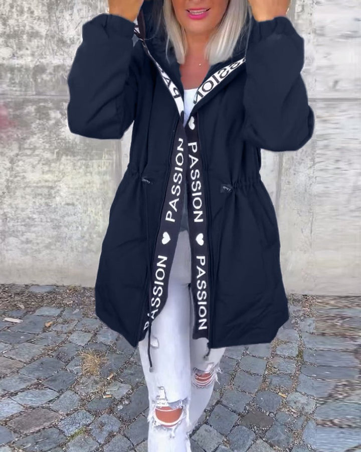 Dorothea | Hooded Drawstring Midi Parka
