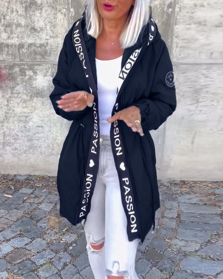 Dorothea | Hooded Drawstring Midi Parka
